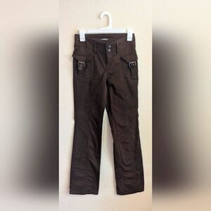 Women's brown flared wild fable pants